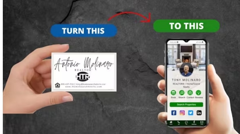 digital business cards like a mobile app on your home screen