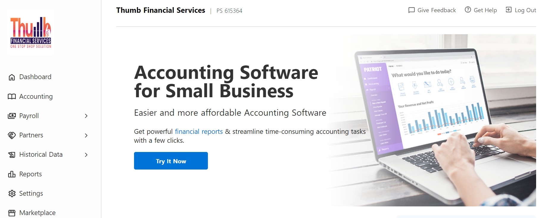 partnered with patriot software