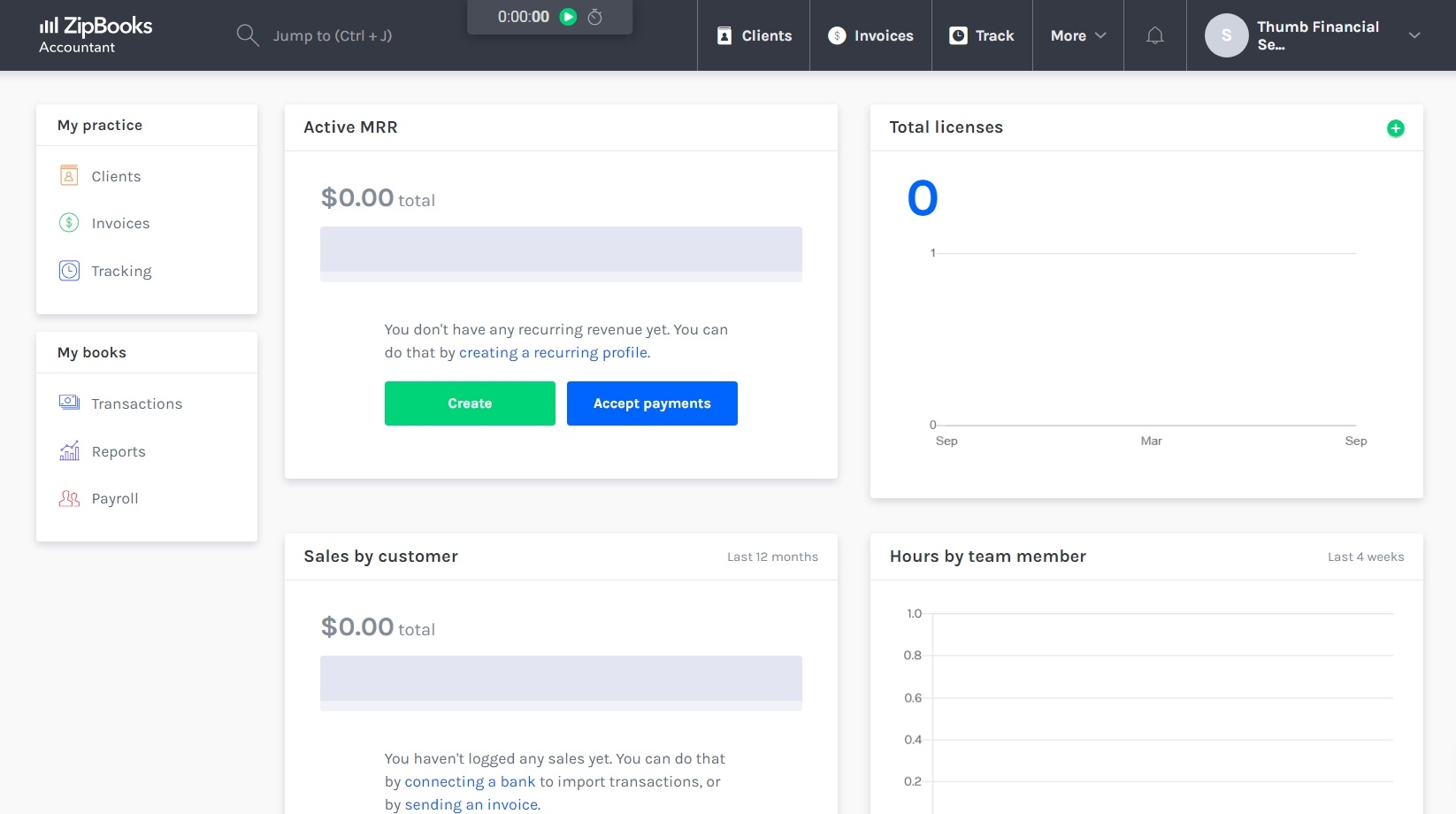 we partnered with zipbooks for accounting