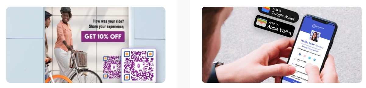 qr codes and digital business cards with uniqode