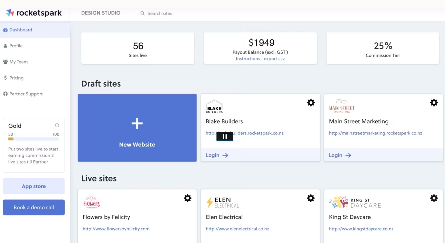 rocket spark dashboard