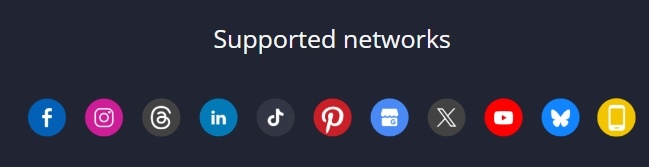 supported social networks to connect