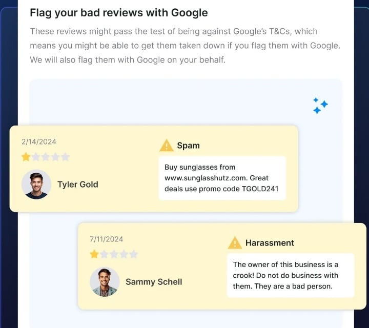 flag bad reviews